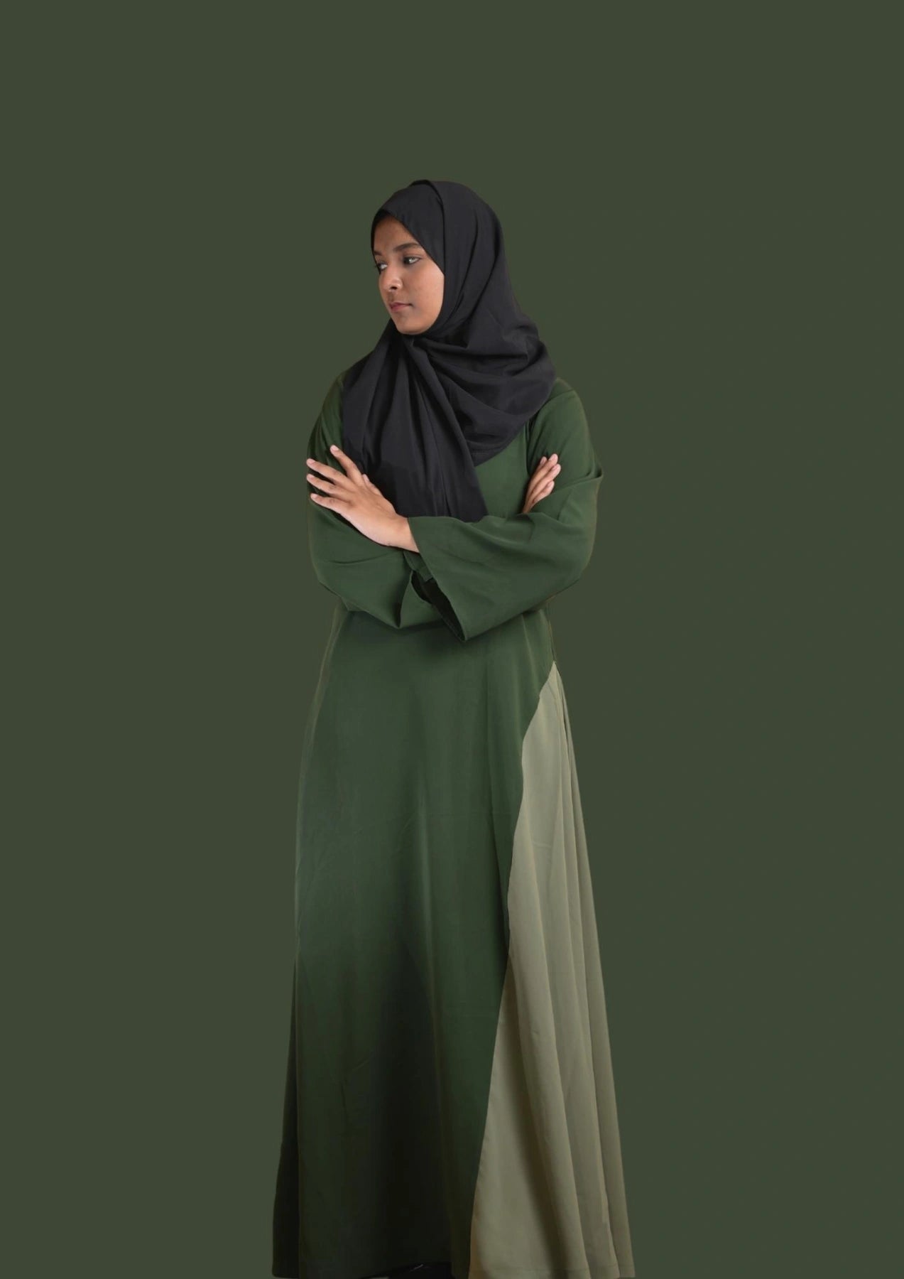 Olive & Dead Mint Abaya