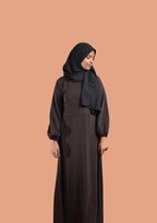 baraqah female coffee brown color modest fashion abaya for girls 