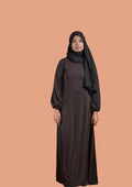 baraqah female coffee brown color modest fashion abaya for girls 
