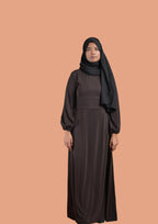 baraqah female coffee brown color modest fashion abaya for girls 