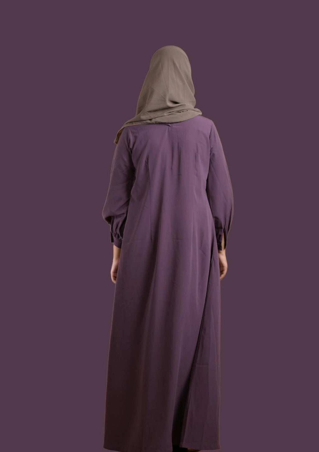 baraqah female modest fashion purple abaya for girls 