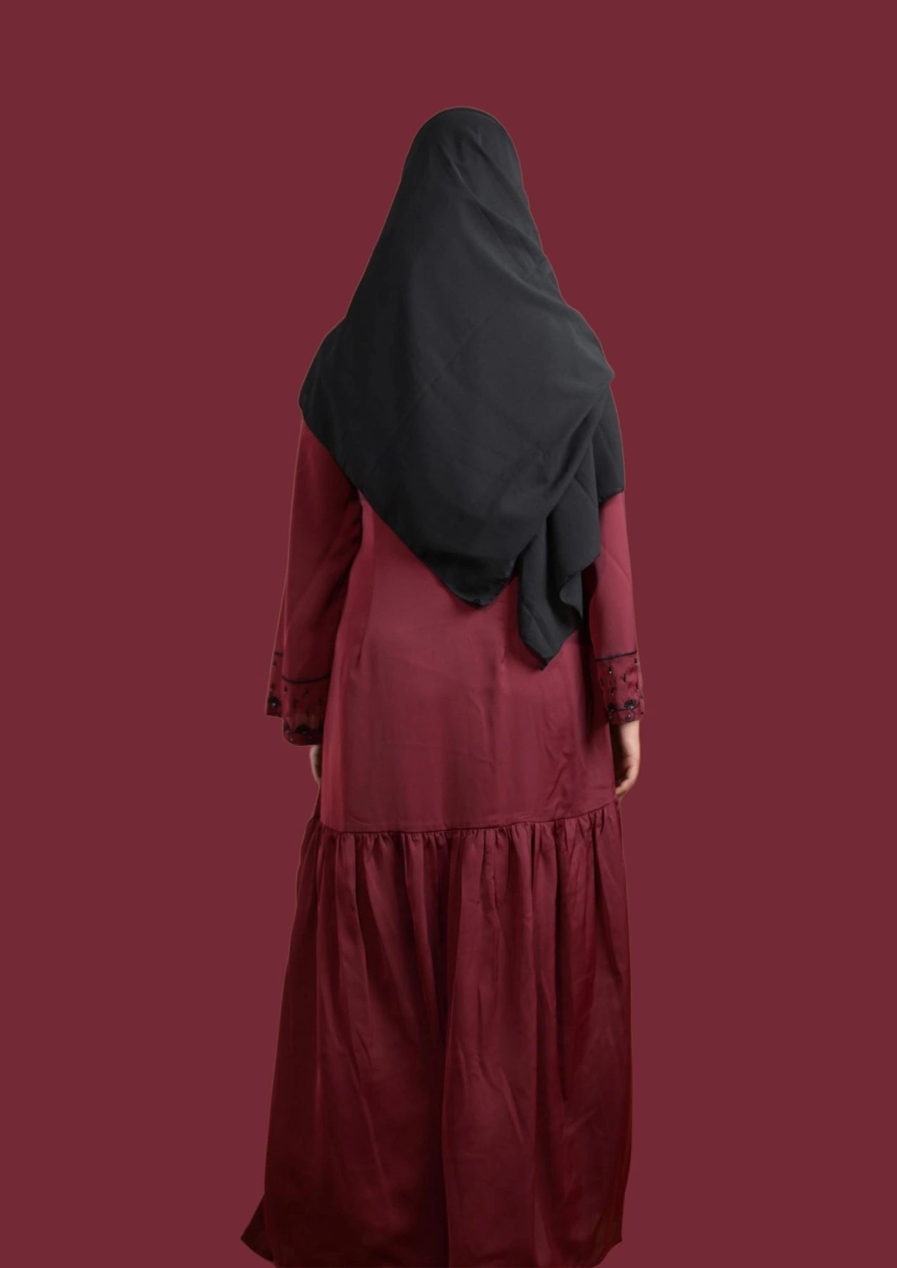 Maroon Color Abaya