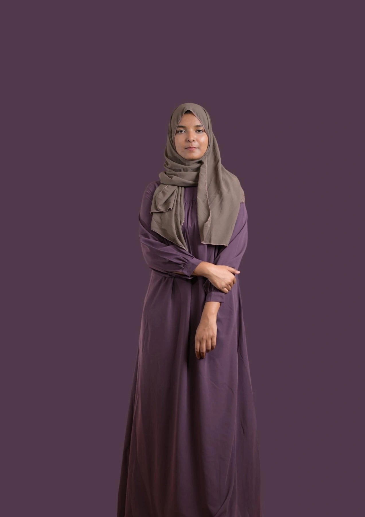 Imperial Purple Color Abaya