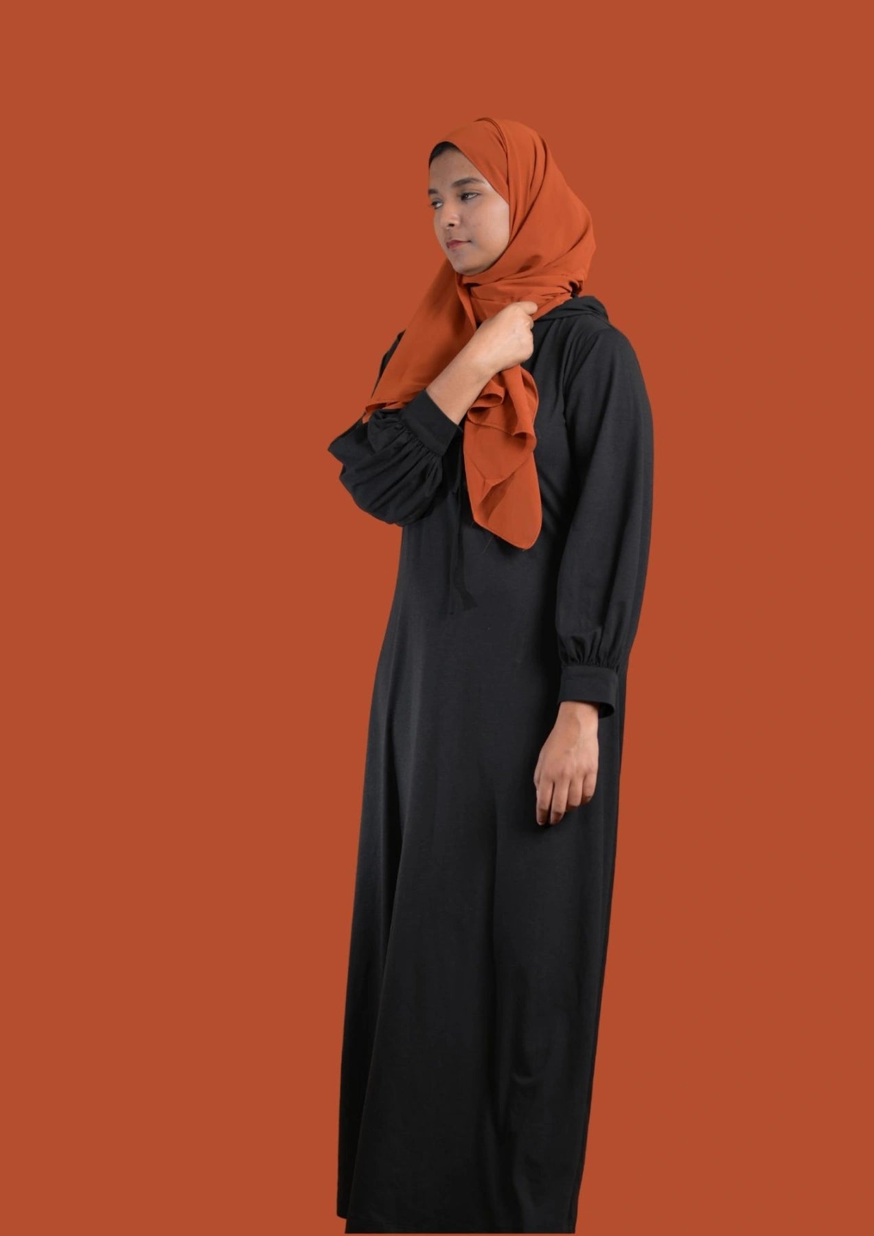 baraqah female modest fashion black abaya for girls 