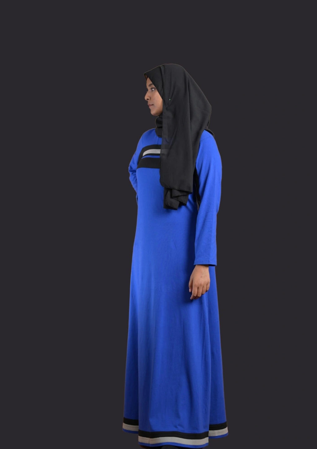 baraqah modest fashion blue abaya for women