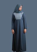 baraqah female blue color modest fashion abaya for women 