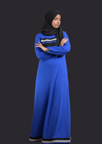 baraqah modest fashion blue abaya for women