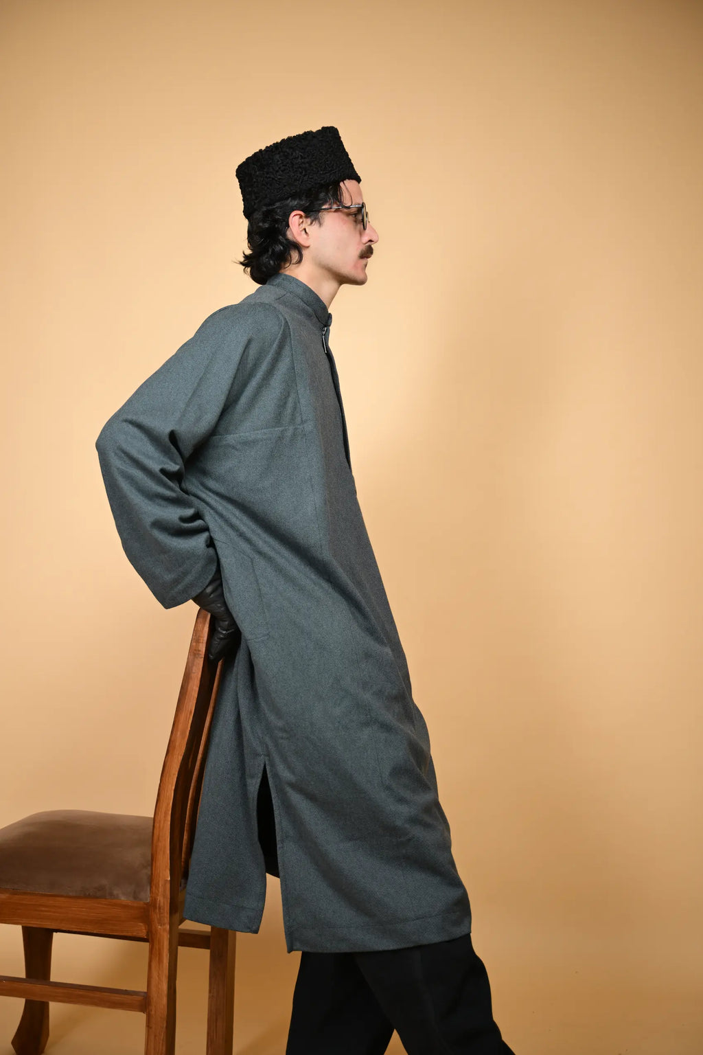 baraqah aquamarine lined men pheran 