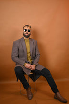 baraqah ash grey winter overcoat for men