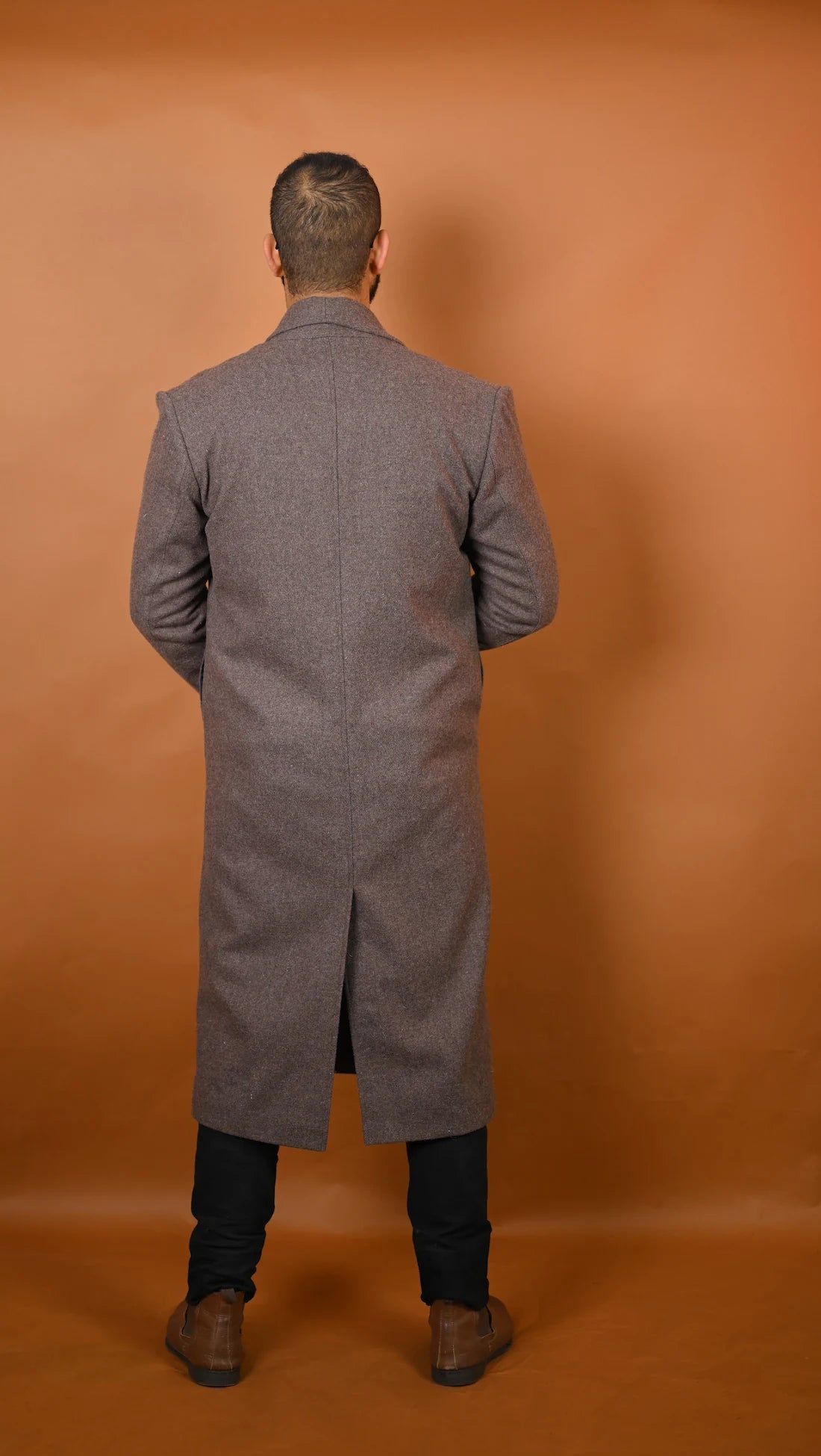 baraqah ash grey winter overcoat for men