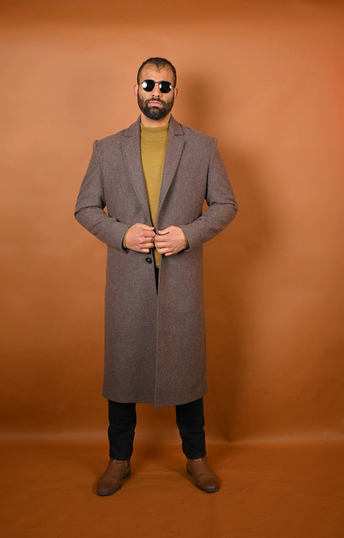 baraqah ash grey winter overcoat for men