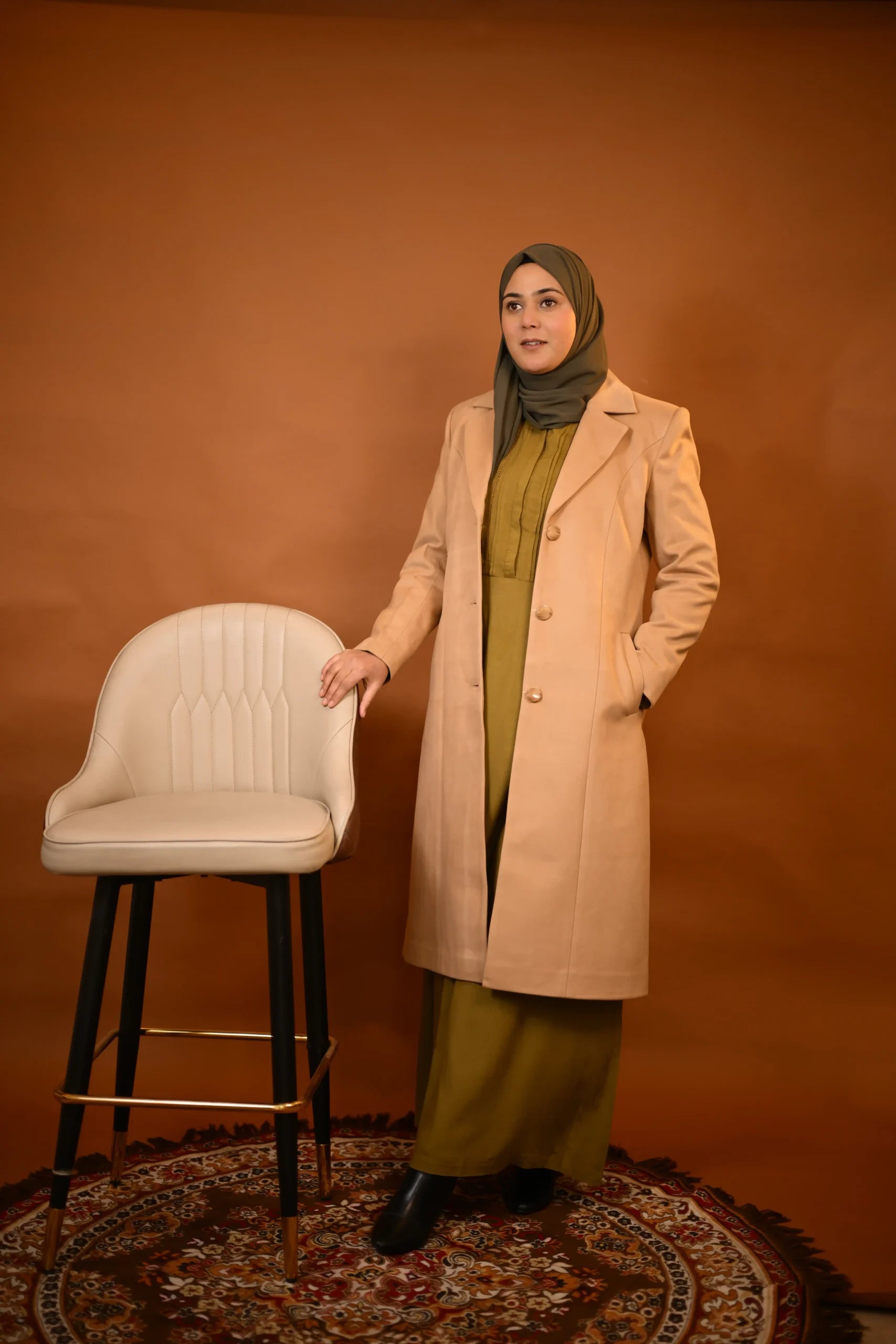 Bisque Beige Overcoat