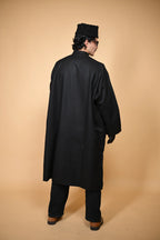 baraqah black tweed men pheran 