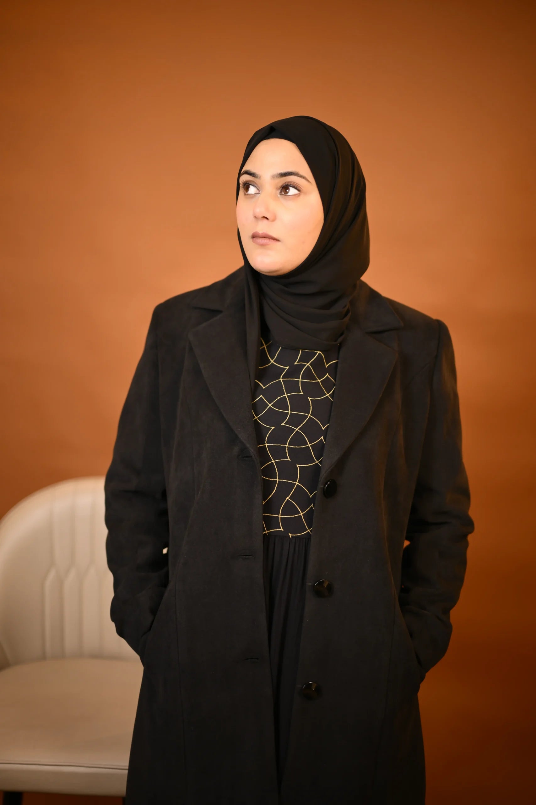 Charcoal Black Overcoat