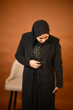 Charcoal Black Overcoat