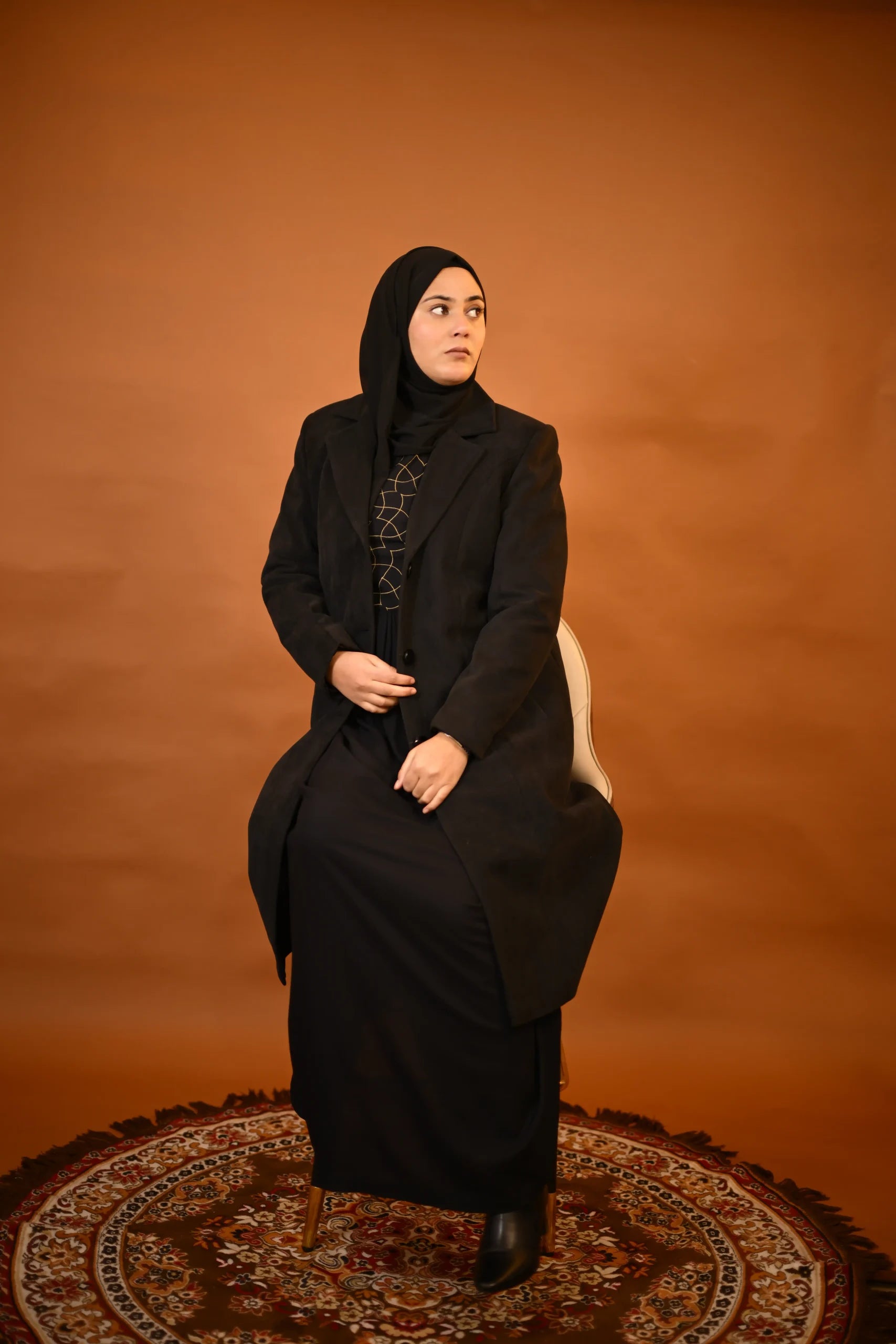 Charcoal Black Overcoat