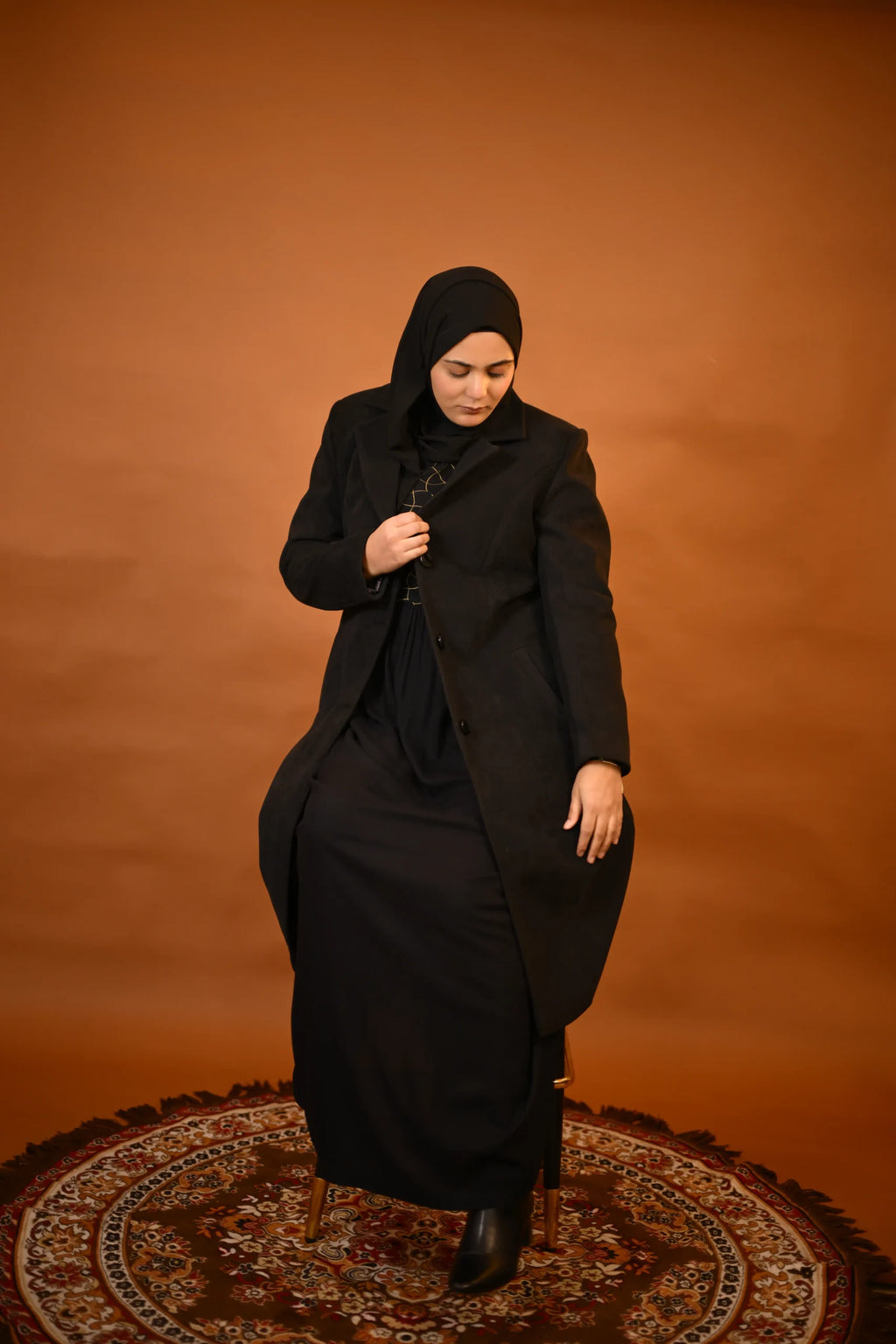 Charcoal Black Overcoat