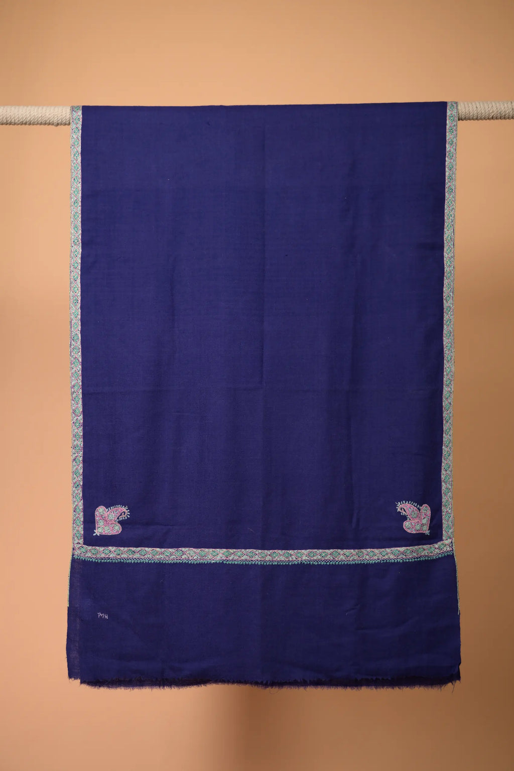 baraqah pure pashmina blue color shawl for female
