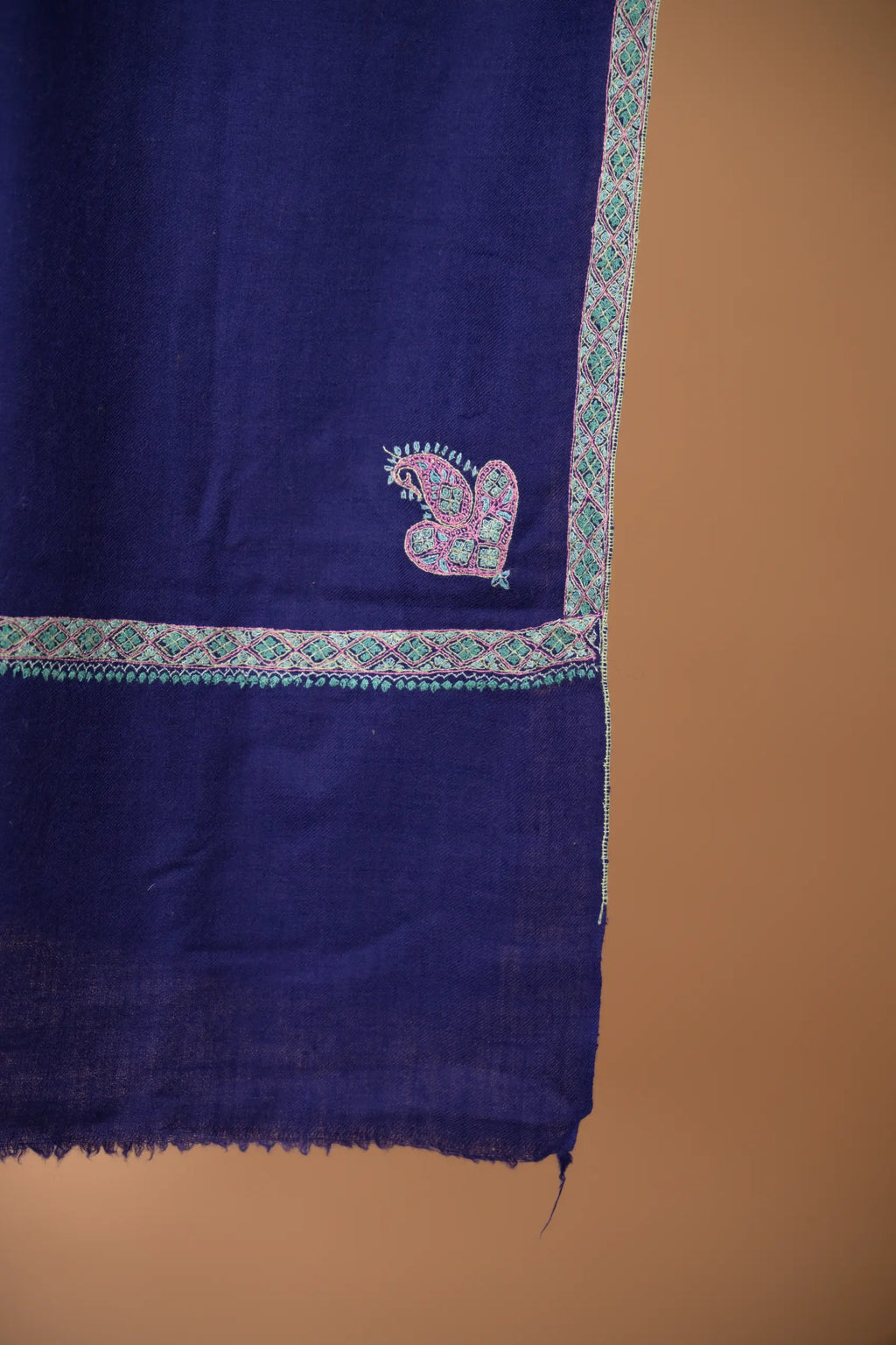 baraqah pure pashmina blue color shawl for female