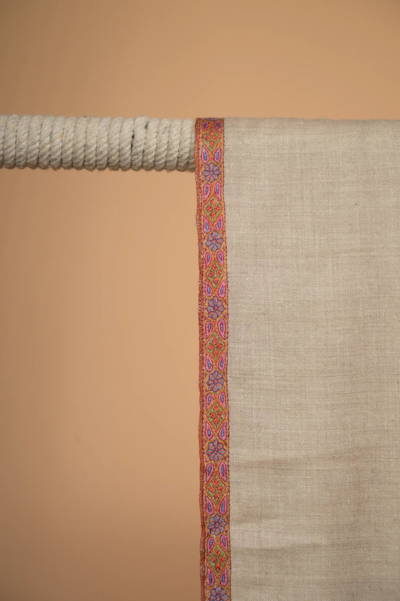 border embriodered pashmina shawl for women 