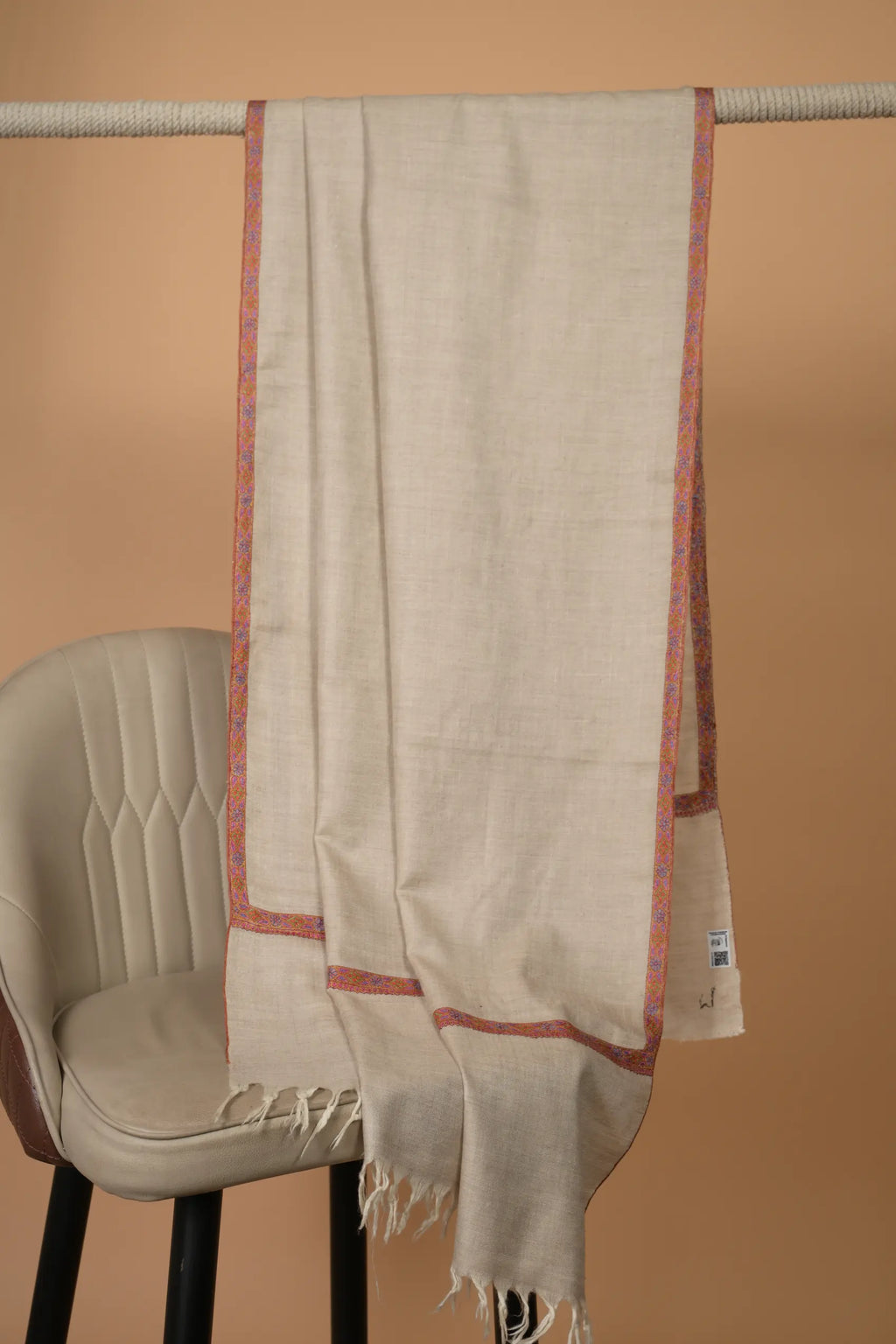 border embriodered pashmina shawl for women 