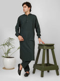 Rasheiq Bottle Green Kameez Shalwar