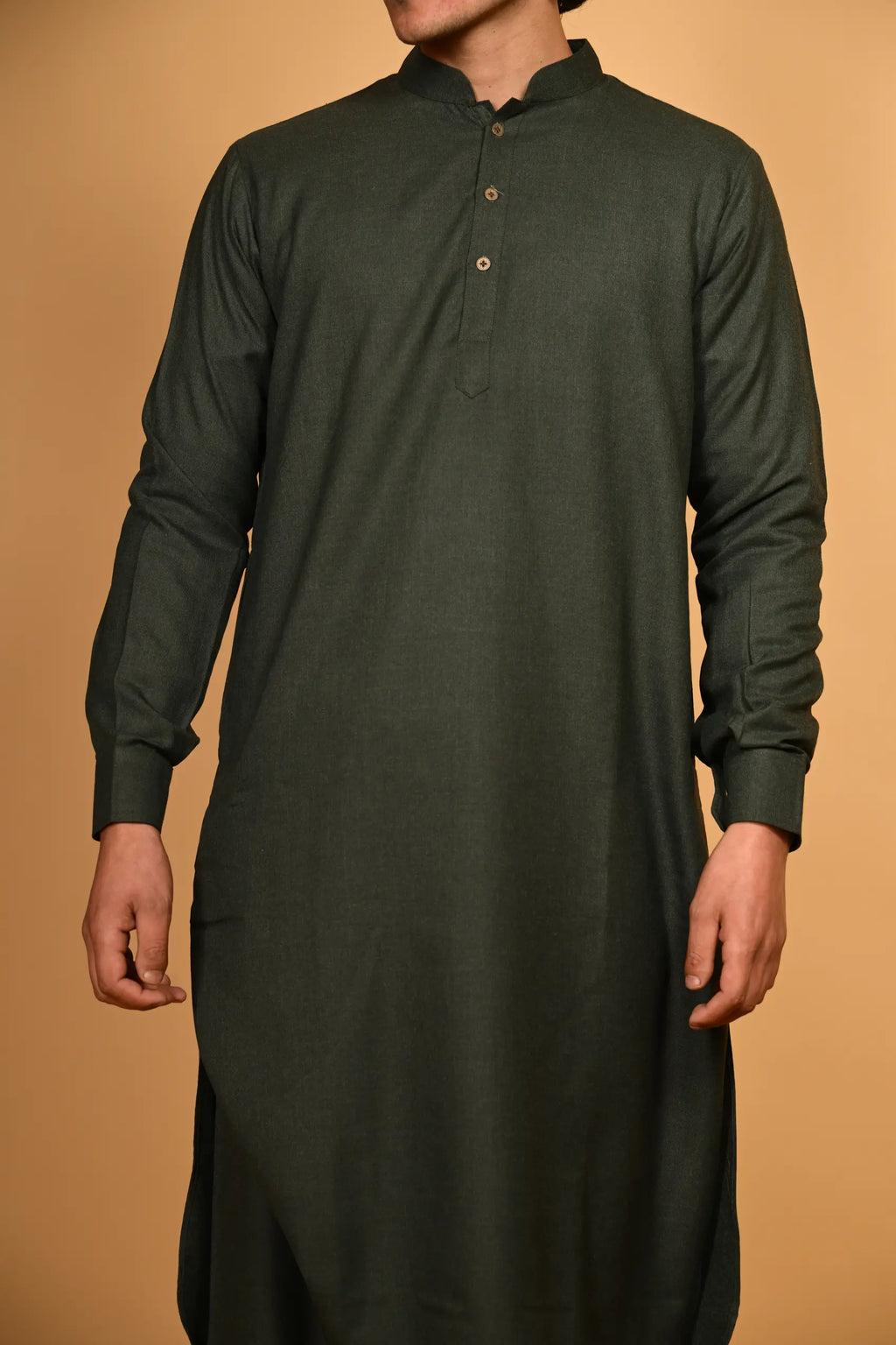 Suf Jakan Bottle Green Kameez Shalwar