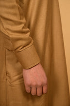 Pathan Bright Beige Kameez Shalwar