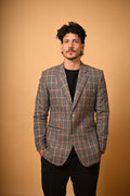 Brown With Black Glen Check Blazer
