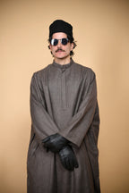 baraqah brown lined pheran for men 