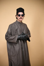 baraqah brown lined pheran for men 