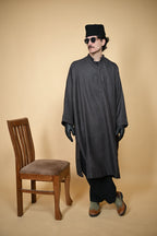 baraqah brown houndstooth men traditional pheran 