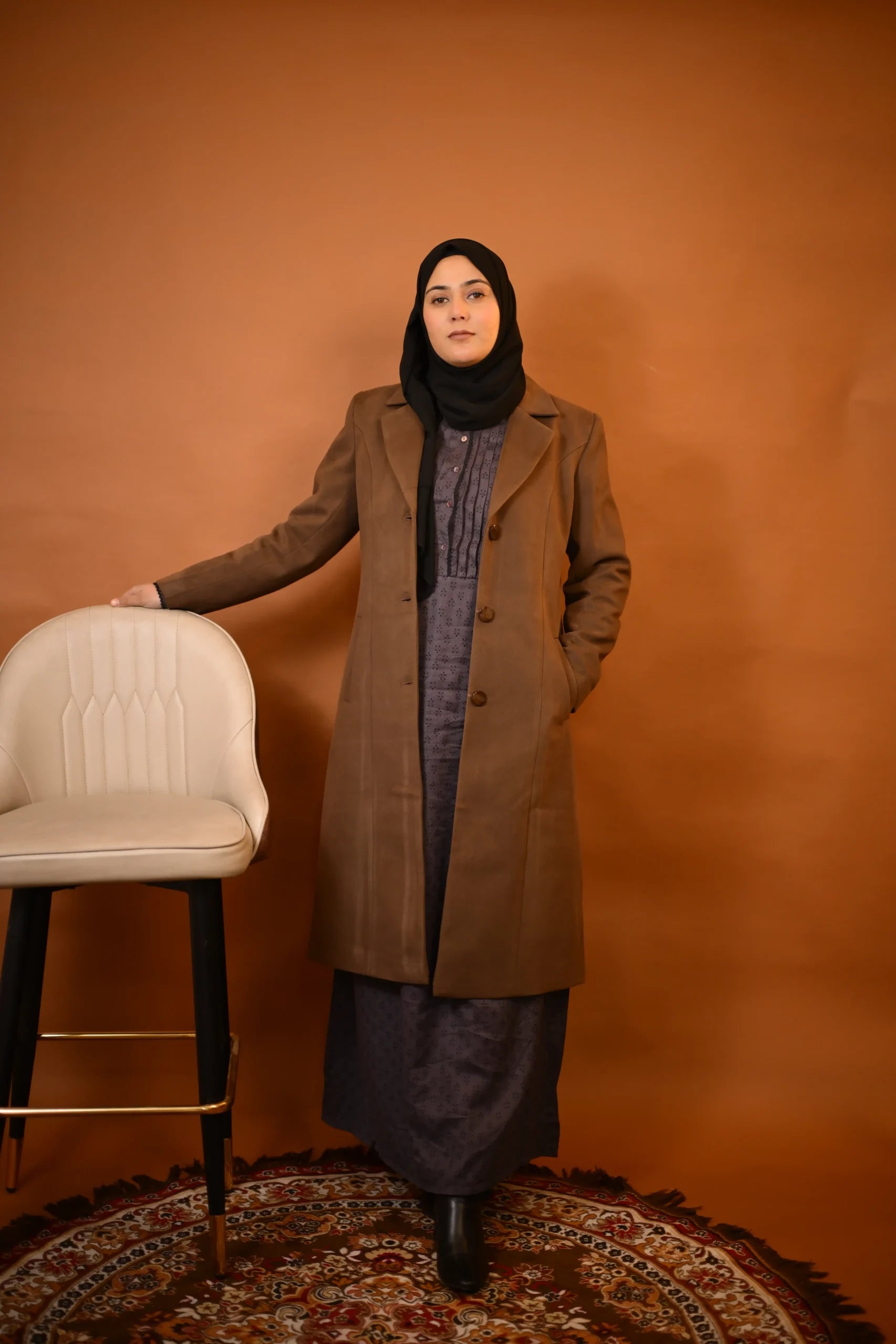Sepia Brown Overcoat