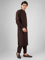 Rasheiq Coffee Brown Kameez Shalwar