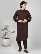 Rasheiq Coffee Brown Kameez Shalwar