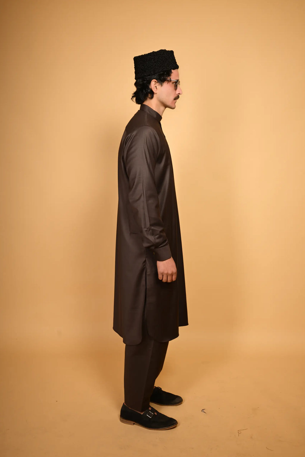 Tamtadu Coffee Brown Kameez Shalwar