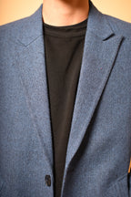 Deep Navy Blue Woolleen  Overcoat