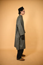 baraqah green stone weave winter traditional pheran for men 