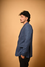 Deep Navy Blue Woollen Blazer