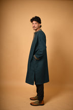 baraqah deep teal men winter pheran 