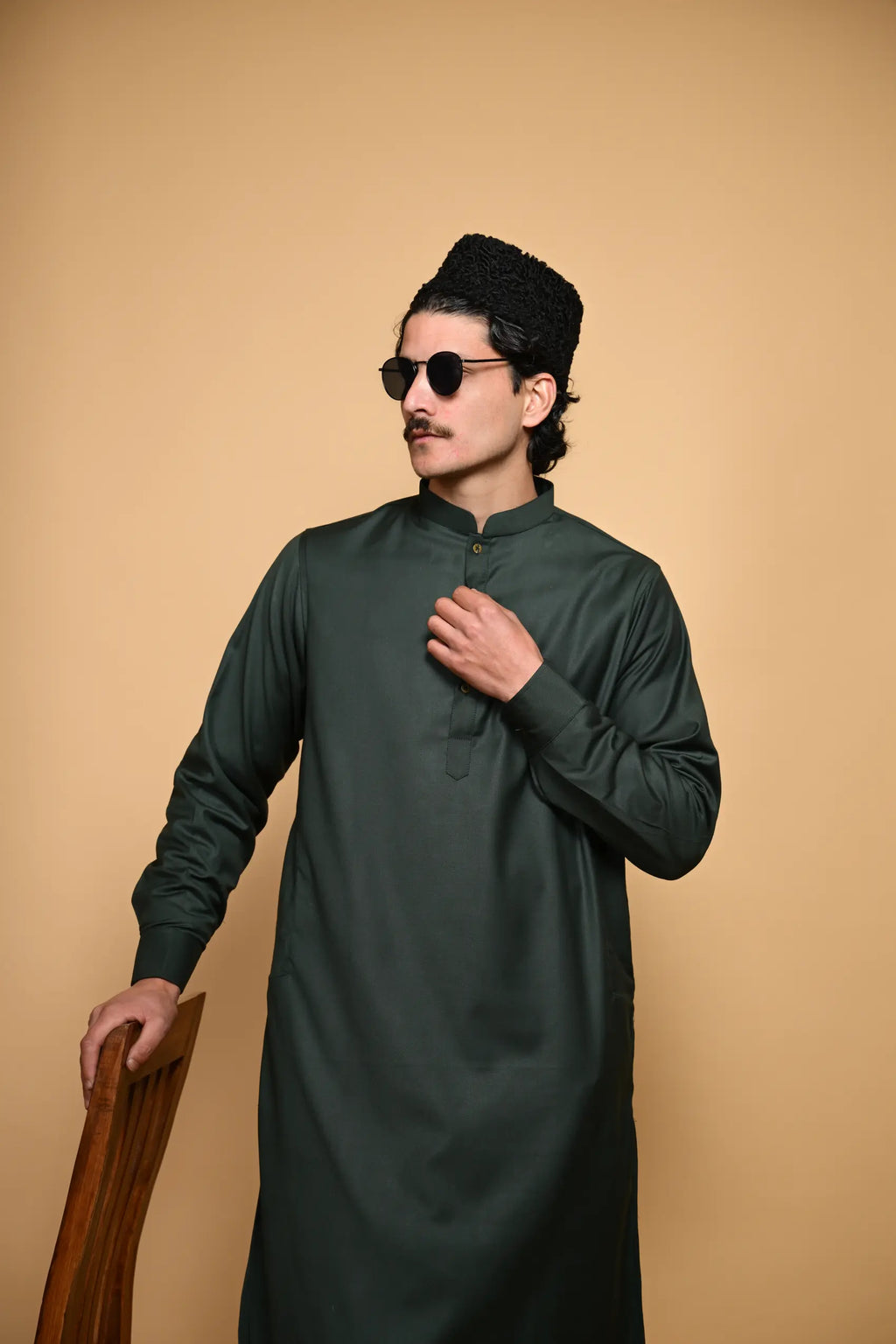 Tamtadu Fir Green Kameez Shalwar