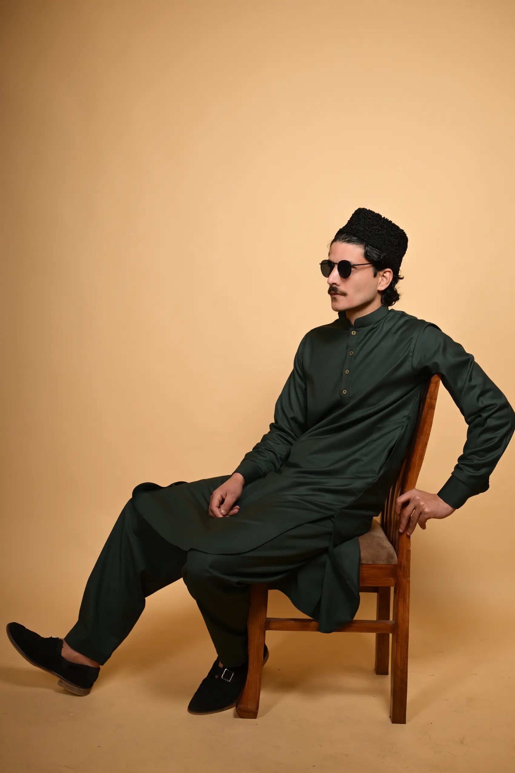Tamtadu Fir Green Kameez Shalwar