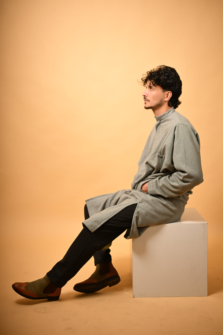 Light Green Dotted Pheran