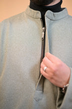 Green Herringbone Kashmiri Pheran