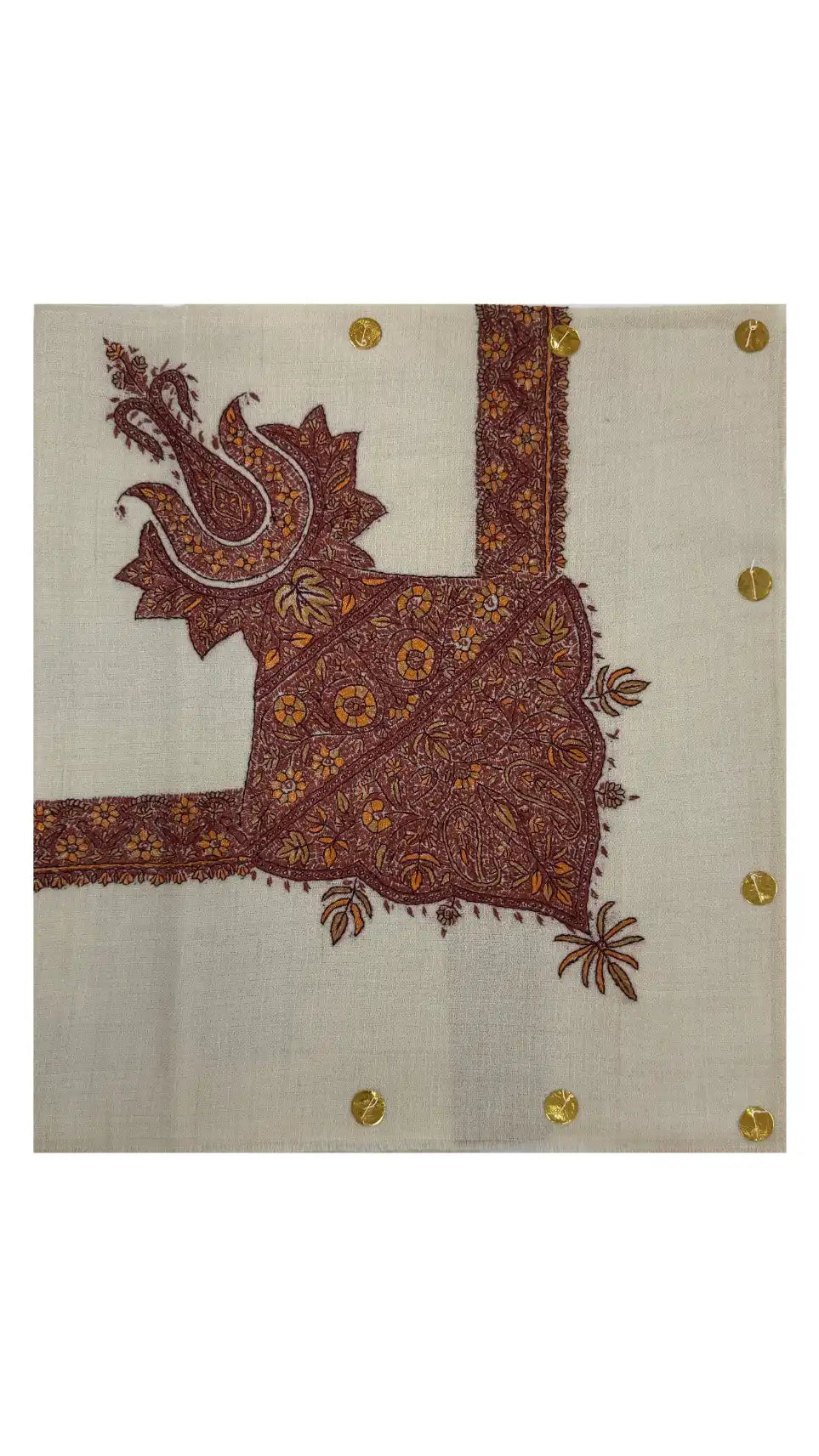 Cashmere Pashmina Hand Embroidered Rumal