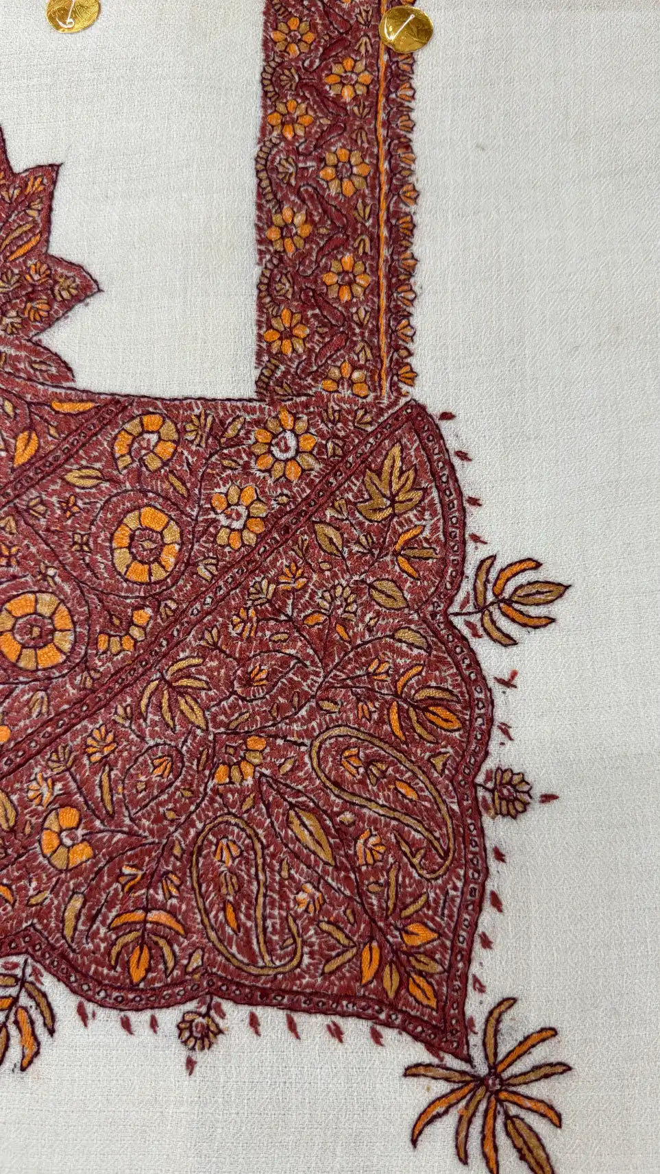 Cashmere Pashmina Hand Embroidered Rumal