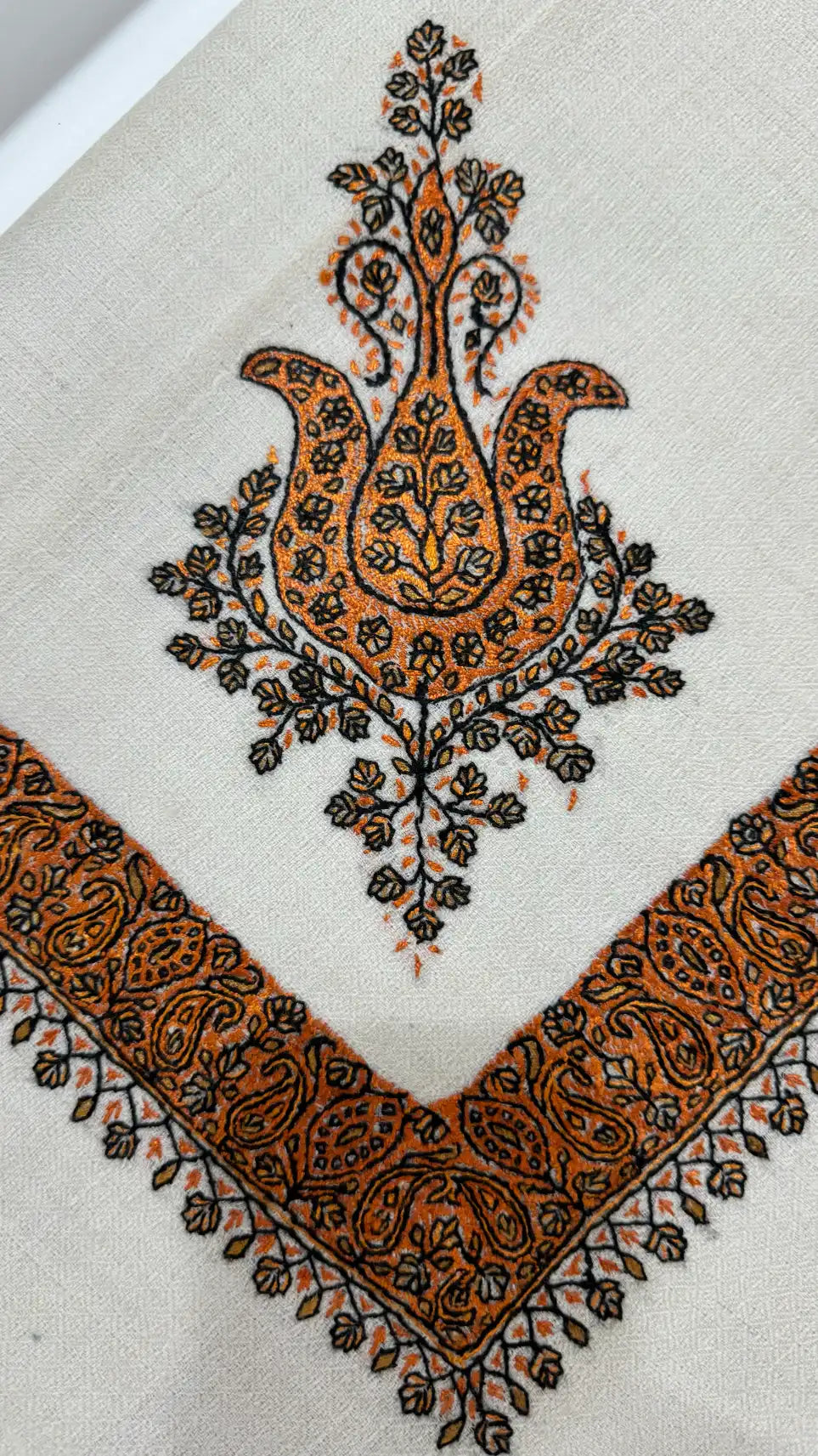 Cashmere Pashmina Hand Embroidered Rumal