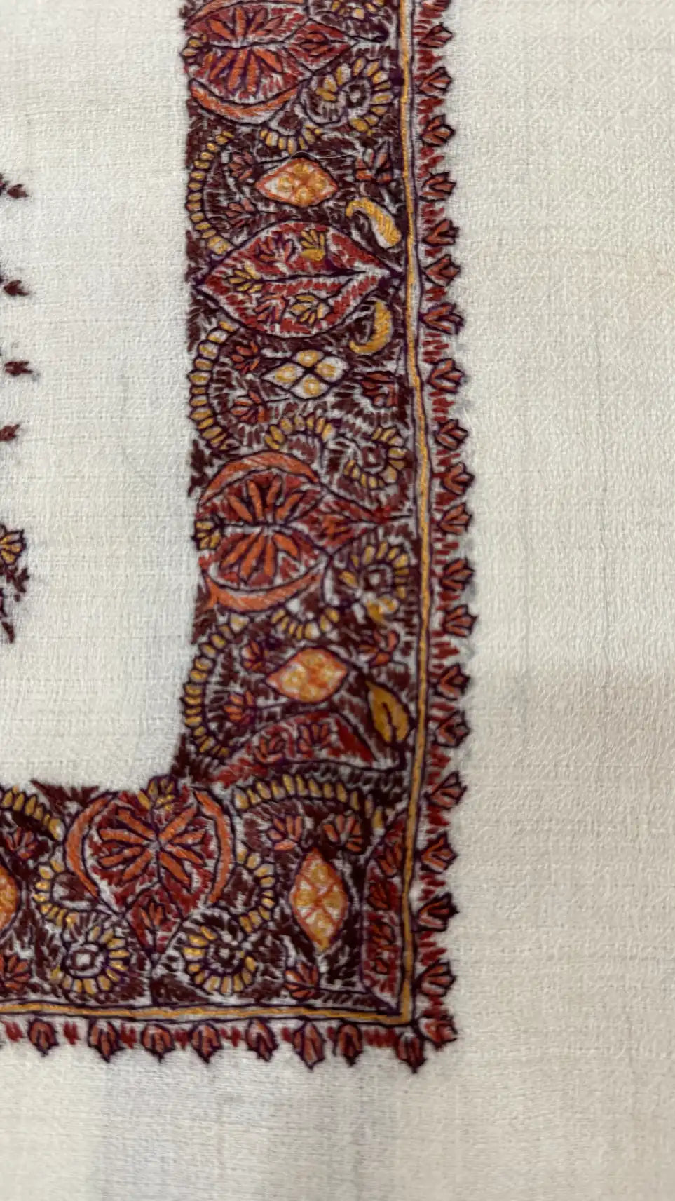 Cashmere Pashmina Hand Embroidered Rumal