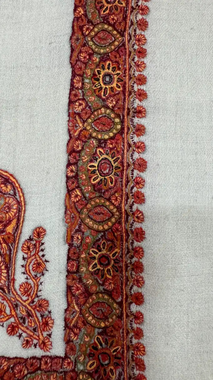 Cashmere Pashmina Hand Embroidered Rumal