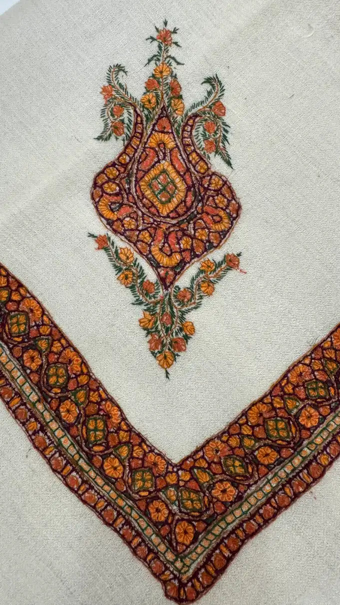 Cashmere Pashmina Hand Embroidered Rumal